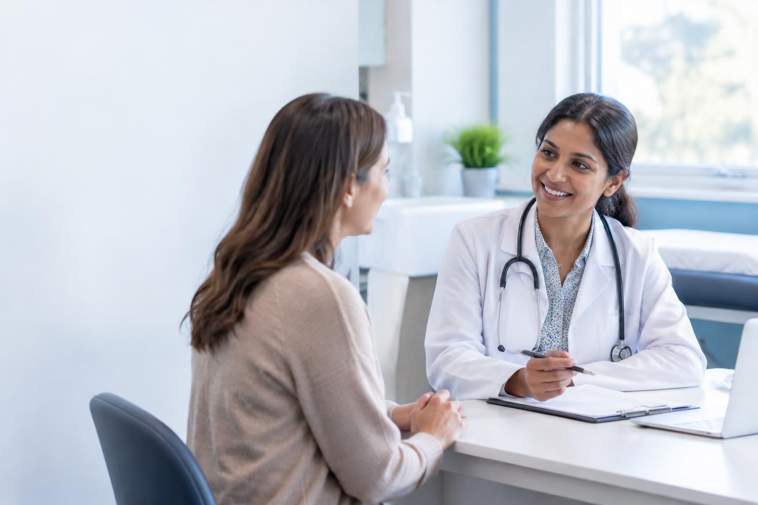 Illustrative medical consultation photograph